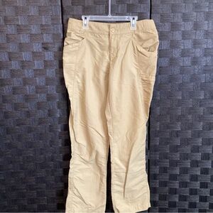 Redington Pants Womens Small Gold Roll Up Cargo Nylon Fishing Hiking Outdoor